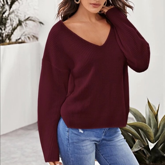 Lace up back knit sweater backless cream - Picture 11 of 11